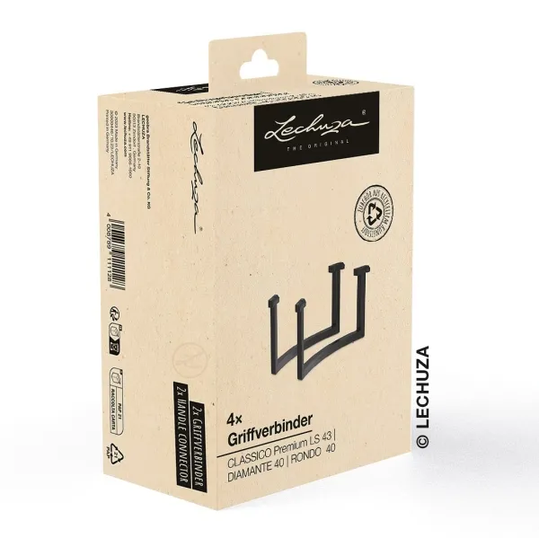 LECHUZA® Ersatzteil Griffverbinder für RONDO 40, CLASSICO LS 43 und DIAMANTE 40 (Inhalt für 1 Gefäß)