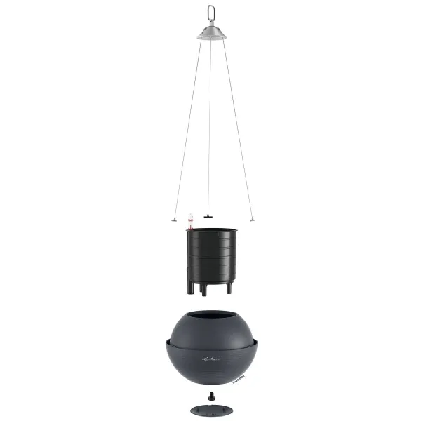LECHUZA® Pflanzenampeln BOLA Color 23 Schiefergrau All-in-One