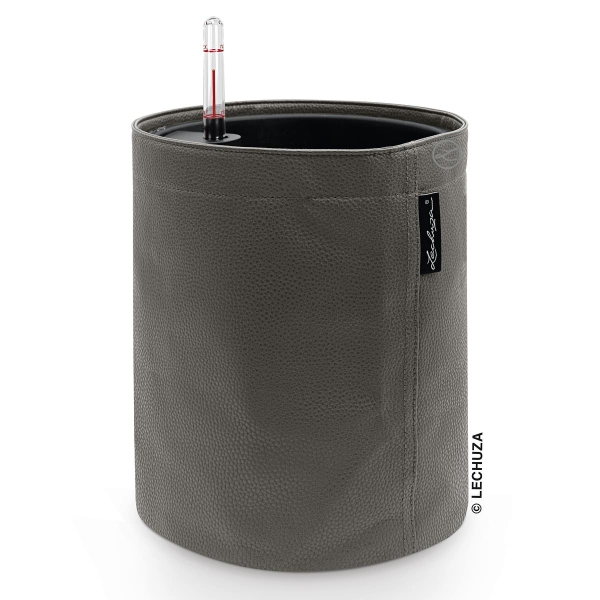 LECHUZA® Pflanzgefäße TRENDCOVER Kunstleder 23 Anthrazit grauschwarz All-in-One