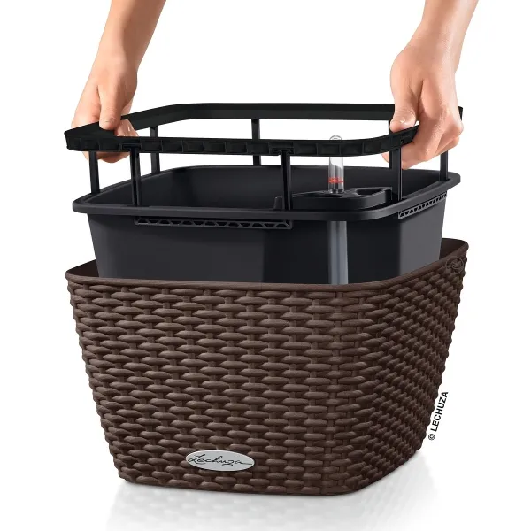 LECHUZA® Pflanzgefäße BACINO Cottage 30 Mokka All-in-One