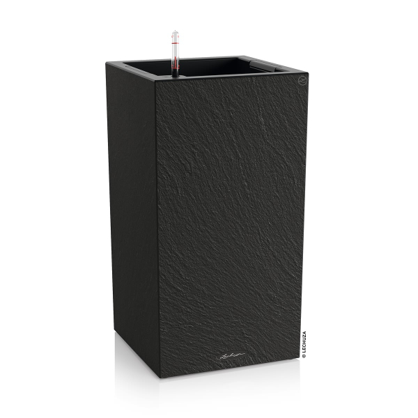 LECHUZA® Pflanzgefäße CANTO Slatestone 30 high Dunkelgrau All-in-One
