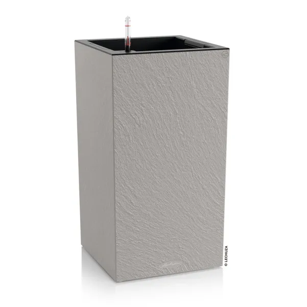 LECHUZA® Pflanzgefäße CANTO Slatestone 30 high Lichtgrau All-in-One