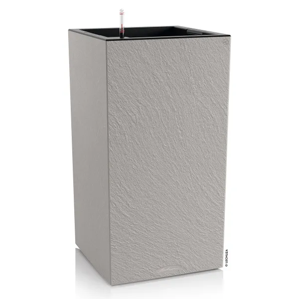 LECHUZA® Pflanzgefäße CANTO Slatestone 40 high Lichtgrau All-in-One