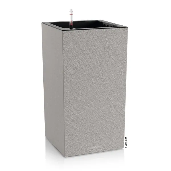 LECHUZA® Pflanzgefäße CANTO Slatestone 30 high Lichtgrau All-in-One