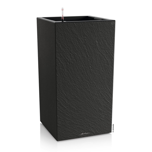 LECHUZA® Pflanzgefäße CANTO Slatestone 40 high Dunkelgrau All-in-One