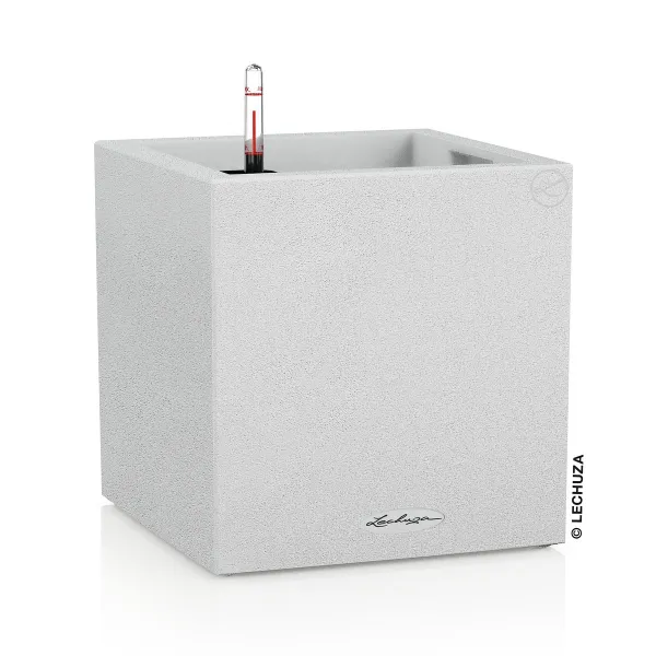 LECHUZA® Pflanzgefäße CANTO Stone 30 Low Quarzweiß All-in-One LECHUZA® Pflanzgefäße CANTO Stone 30 Low Quarzweiß All-in-One