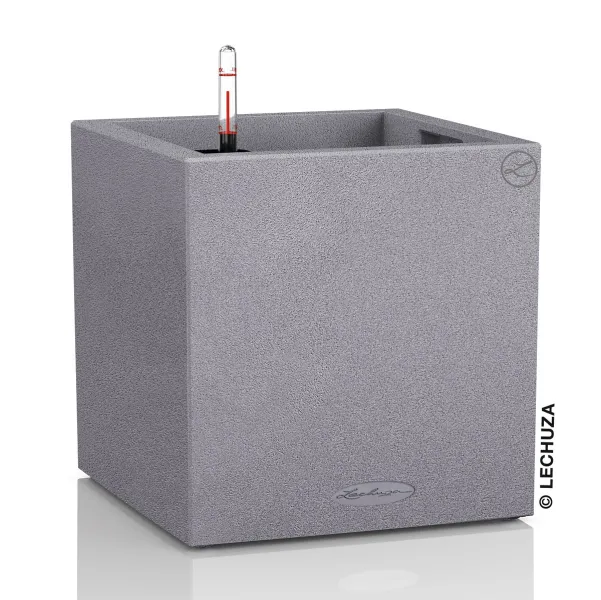 LECHUZA® Pflanzgefäße CANTO Stone 40 low Steingrau All-in-One LECHUZA® Pflanzgefäße CANTO Stone 40 low Steingrau All-in-One