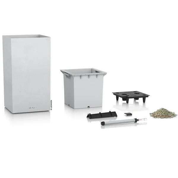 LECHUZA® Pflanzgefäße CANTO Stone High 30 Quarzweiß All-in-One