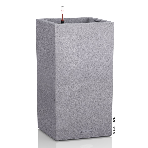 LECHUZA® Pflanzgefäße CANTO Stone High 30 Steingrau All-in-One