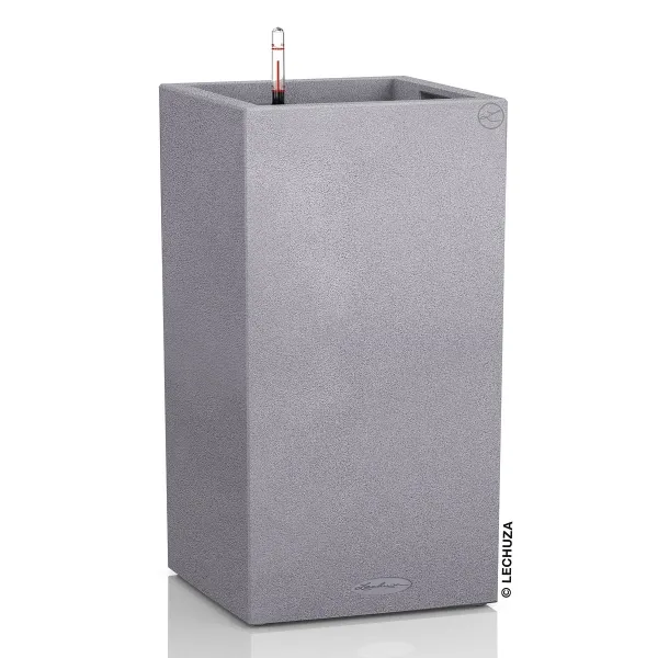 LECHUZA® Pflanzgefäße CANTO Stone High 30 Steingrau All-in-One