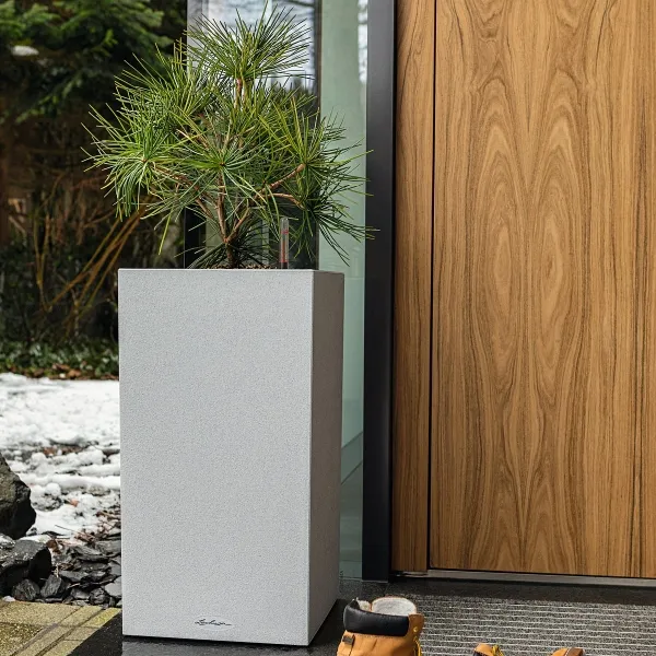 LECHUZA® Pflanzgefäße CANTO Stone High 30 Steingrau All-in-One