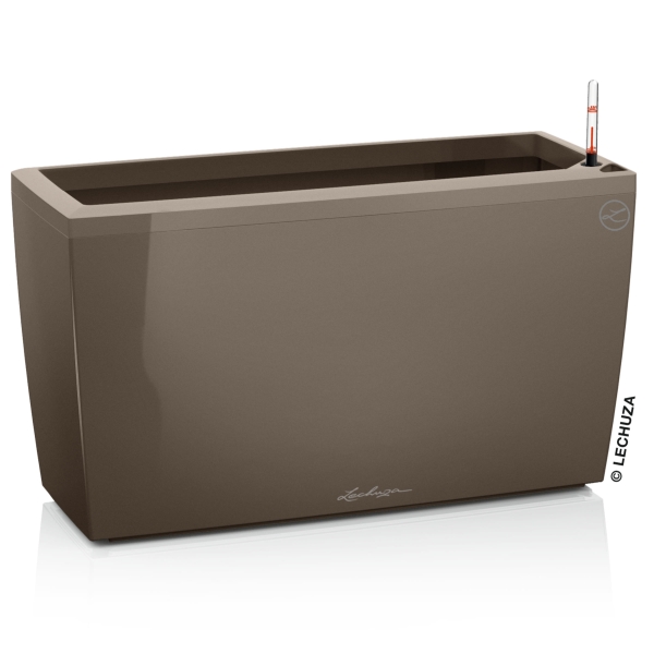 LECHUZA® Pflanzgefäße CARARO Taupe hochglänzend All-in-One