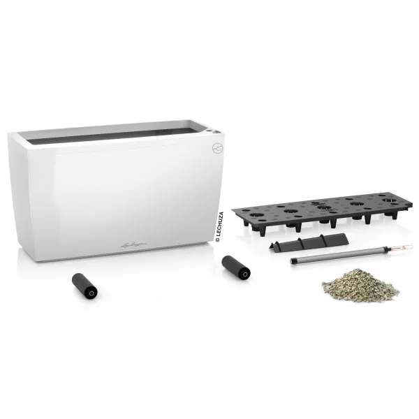 LECHUZA® Pflanzgefäße CARARO Weiß hochglänzend All-in-One