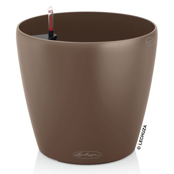 LECHUZA® Pflanzgefäße CLASSICO Color 35 Muskat braun seidenmatt All-in-One