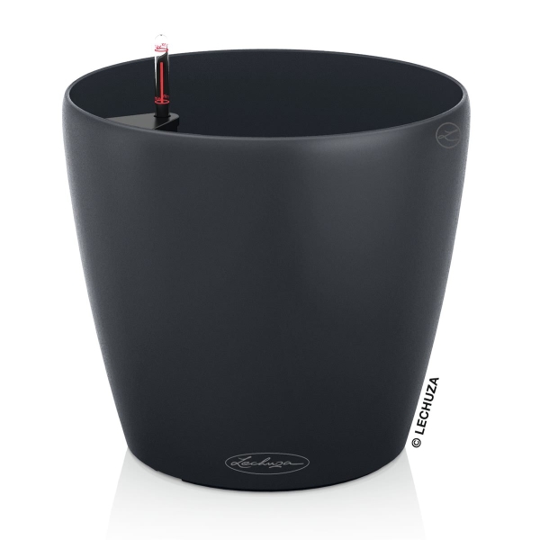 LECHUZA® Pflanzgefäße CLASSICO Color 35 Schiefergrau seidenmatt All-in-One
