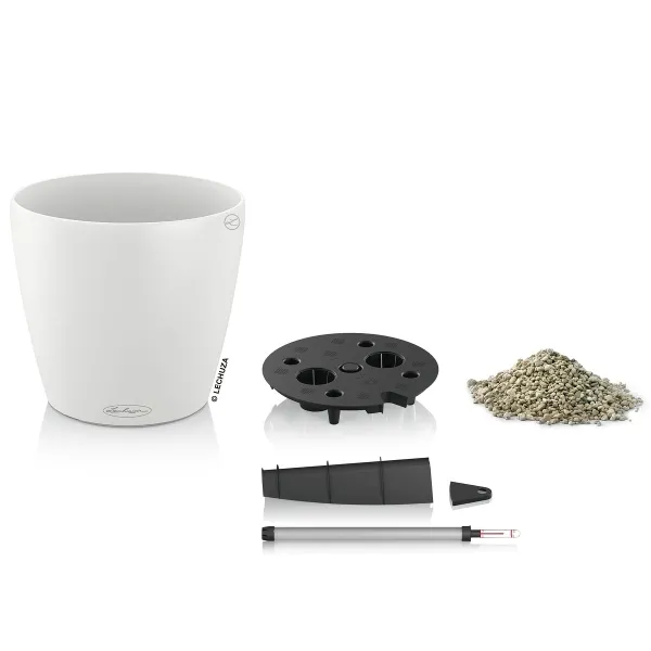 LECHUZA® Pflanzgefäße CLASSICO Color 35 Weiß seidenmatt All-in-One
