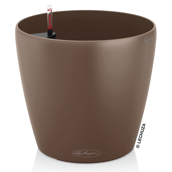 LECHUZA® Pflanzgefäße CLASSICO Color 43 Muskat braun seidenmatt All-in-One