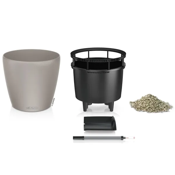 LECHUZA® Pflanzgefäße CLASSICO Color LS 21 Sandbraun seidenmatt All-in-One