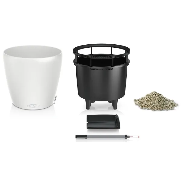 LECHUZA® Pflanzgefäße CLASSICO Color LS 21 Weiß seidenmatt All-in-One