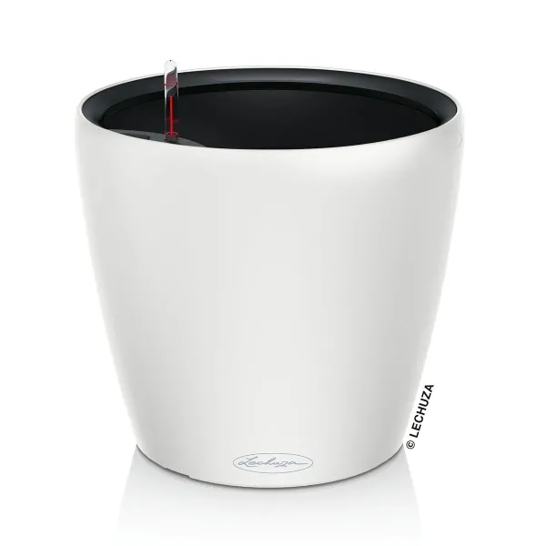LECHUZA® Pflanzgefäße CLASSICO Color LS 28 Weiß seidenmatt All-in-One