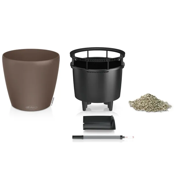 LECHUZA® Pflanzgefäße CLASSICO Color LS 43 Muskat seidenmatt All-in-One