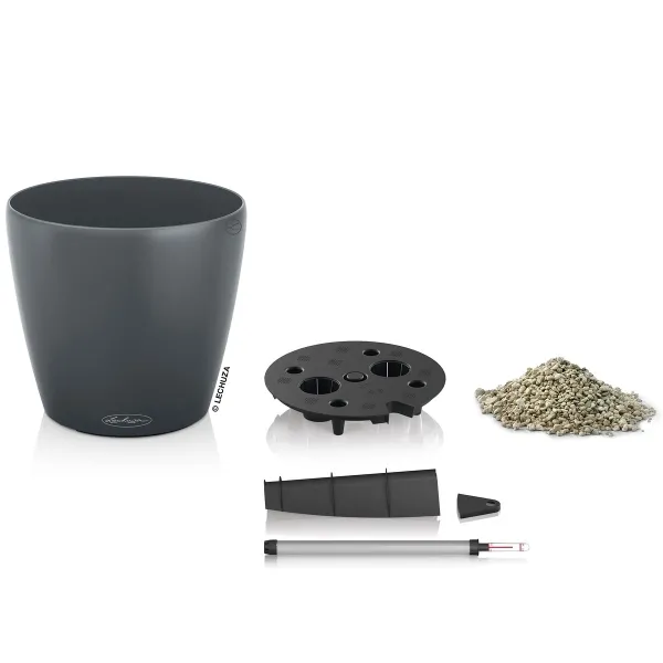 LECHUZA® Pflanzgefäße CLASSICO ECO 18 Grau All-in-One