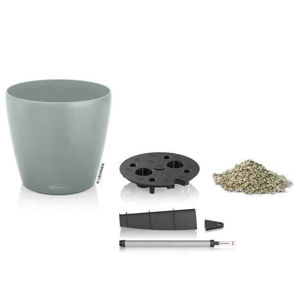 LECHUZA® Pflanzgefäße CLASSICO ECO 18 Hellgrau All-in-One