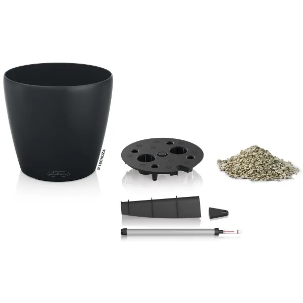 LECHUZA® Pflanzgefäße CLASSICO Color ECO 43 Dunkelgrau All-in-One