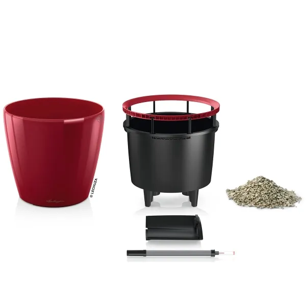 LECHUZA® Pflanzgefäße CLASSICO Premium LS 50 Scarlet rot hochglänzend All-in-One