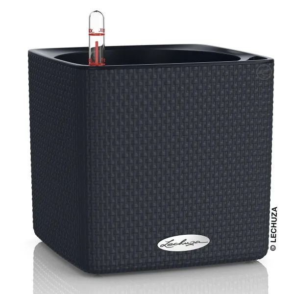 LECHUZA® Pflanzgefäße CUBE Color 16 Schiefergrau mit Dochtsystem LECHUZA® Pflanzgefäße CUBE Color 16 Schiefergrau mit Dochtsystem