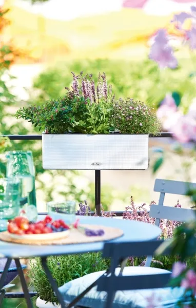 LECHUZA® Pflanzgefäße CUBE Color Triple / BALCONISSIMA Color 40 Weiß