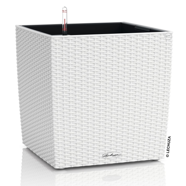 LECHUZA® Pflanzgefäße CUBE Cottage 30 Weiß All-in-One