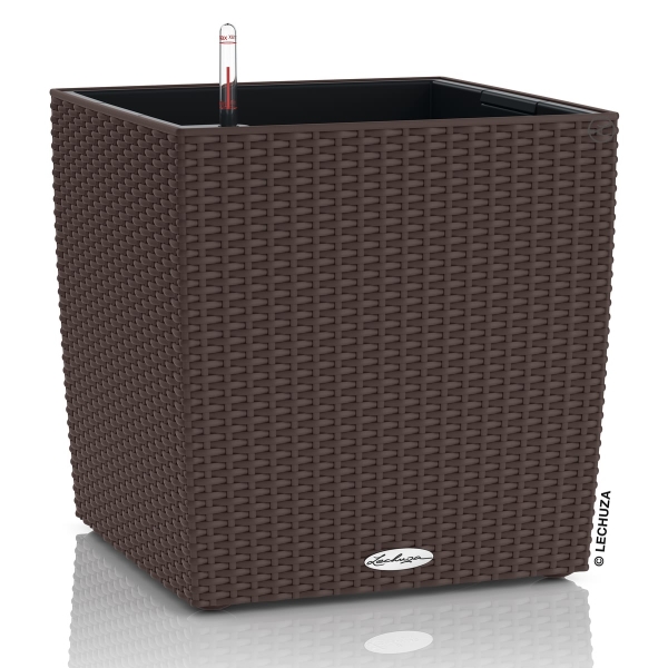 LECHUZA® Pflanzgefäße CUBE Cottage 40 Mokka All-in-One