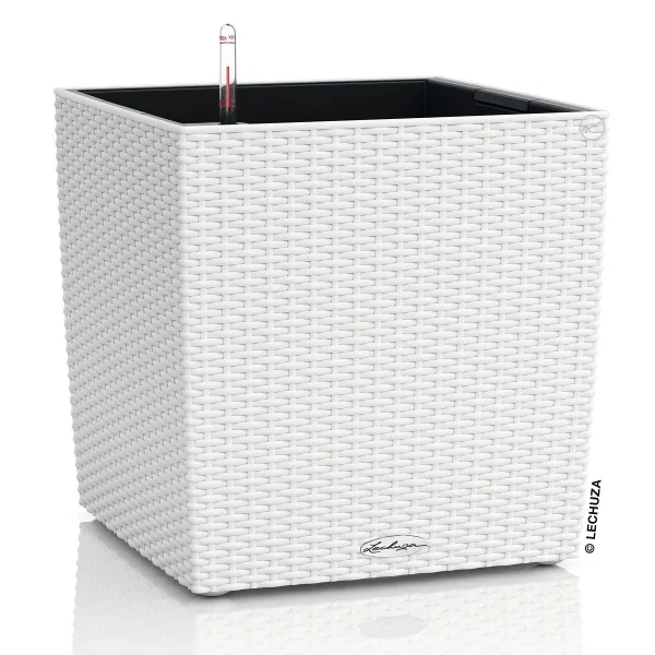 LECHUZA® Pflanzgefäße CUBE Cottage 50 Weiß All-in-One