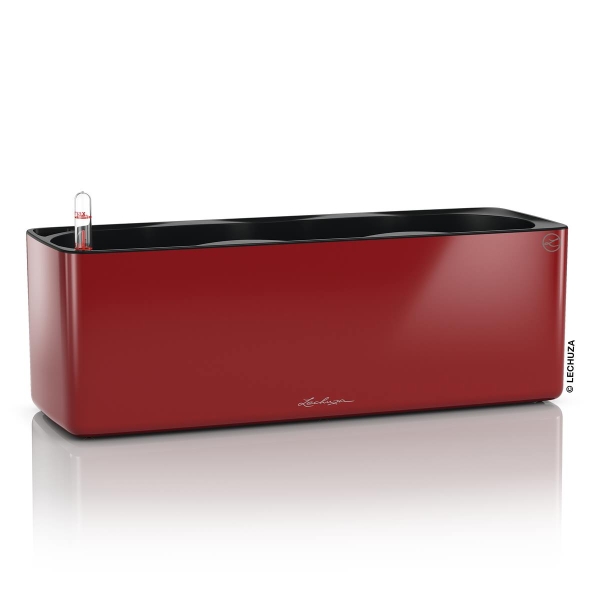 LECHUZA® Pflanzgefäße CUBE Glossy Triple Scarlet rot hochglänzend