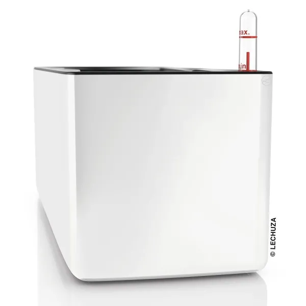 LECHUZA® Pflanzgefäße CUBE Glossy Triple Weiß hochglänzend