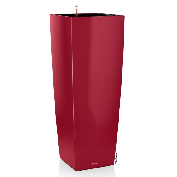 LECHUZA® Pflanzgefäße CUBICO ALTO Premium 40 Scarlet Rot hochglanz All-in-One