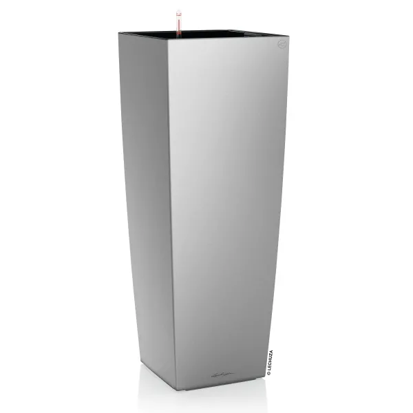 LECHUZA® Pflanzgefäße CUBICO ALTO Premium 40 Silber metallic All-in-One LECHUZA® Pflanzgefäße CUBICO ALTO Premium 40 Silber metallic All-in-One