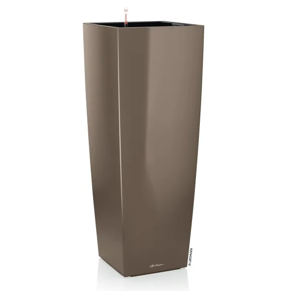 LECHUZA® Pflanzgefäße CUBICO ALTO Premium 40 Taupe hochglanz All-in-One LECHUZA® Pflanzgefäße CUBICO ALTO Premium 40 Taupe hochglanz All-in-One