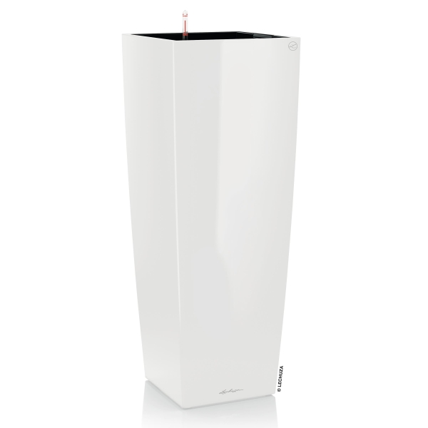 LECHUZA® Pflanzgefäße CUBICO ALTO Premium 40 Weiß hochglanz All-in-One