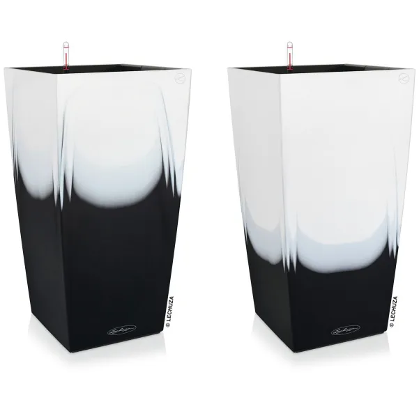 LECHUZA® Pflanzgefäße CUBICO Color 30 Cambio Black & White seidenmatt All-in-One x 2 LECHUZA® Pflanzgefäße CUBICO Color 30 Cambio Black & White seidenmatt All-in-One x 2