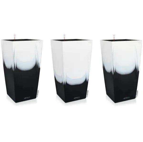 LECHUZA® Pflanzgefäße CUBICO Color 30 Cambio Black & White seidenmatt All-in-One x 3 LECHUZA® Pflanzgefäße CUBICO Color 30 Cambio Black & White seidenmatt All-in-One x 3