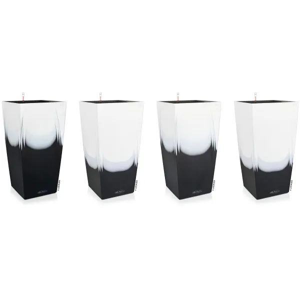 LECHUZA® Pflanzgefäße CUBICO Color 30 Cambio Black & White seidenmatt All-in-One x 4 LECHUZA® Pflanzgefäße CUBICO Color 30 Cambio Black & White seidenmatt All-in-One x 4
