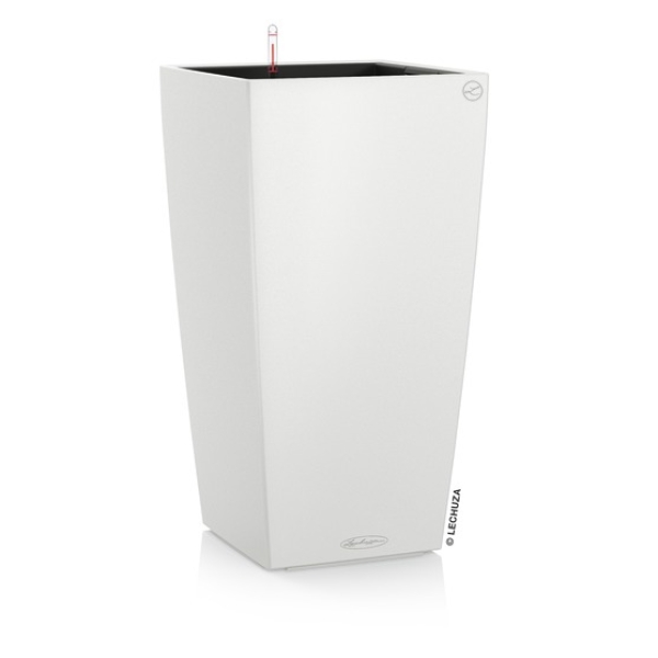 LECHUZA® Pflanzgefäße CUBICO Color 30 Weiß seidenmatt All-in-One