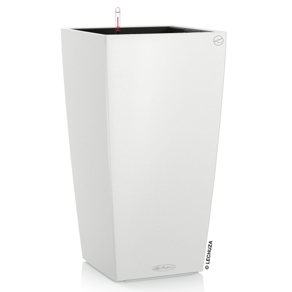 LECHUZA® Pflanzgefäße CUBICO Color 40 Weiß seidenmatt All-in-One