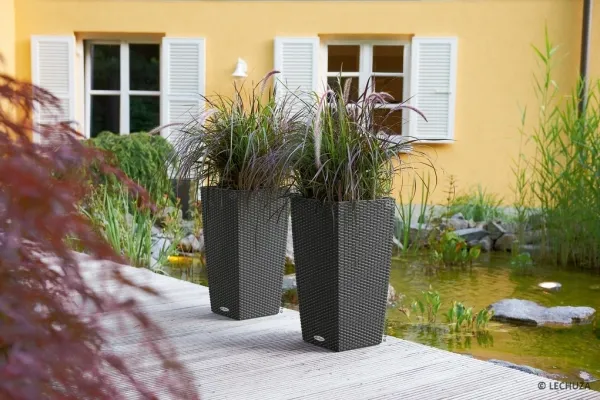 LECHUZA® Pflanzgefäße CUBICO Cottage 40 Granit All-in-One