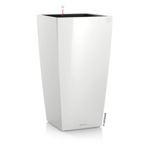 LECHUZA® Pflanzgefäße CUBICO Premium 50 Weiß hochglanz All-in-One