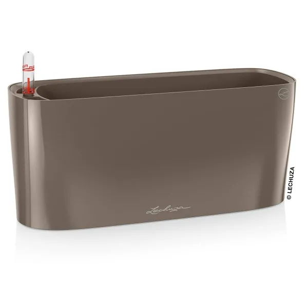 LECHUZA® Pflanzgefäße DELTA 10 Taupe hochglänzend All-in-One LECHUZA® Pflanzgefäße DELTA 10 Taupe hochglänzend All-in-One