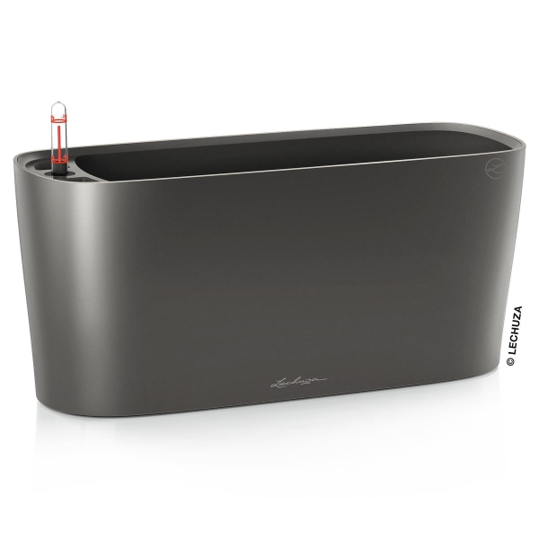 LECHUZA® Pflanzgefäße DELTA 20 Anthrazit metallic All-in-One