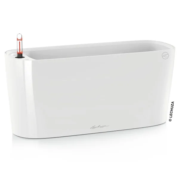 LECHUZA® Pflanzgefäße DELTA 20 Weiß hochglänzend All-in-One LECHUZA® Pflanzgefäße DELTA 20 Weiß hochglänzend All-in-One